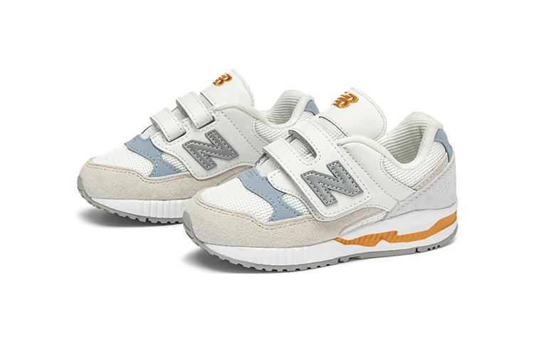 Антиударные и устойчивые к истиранию кроссовки Mid Top для малышей White Gray Infant And Toddler New Balance — фото 2