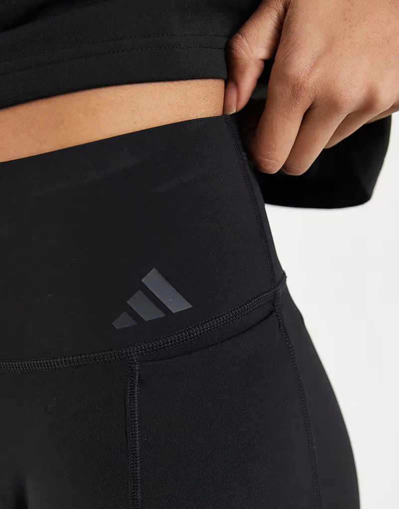Леггинсы Adidas Training Optime полной длины, черный — фото 4