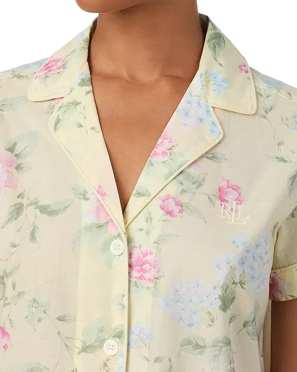 Женский комплект пижамы с цветочным принтом Ralph Lauren, Yellow Floral — фото 2