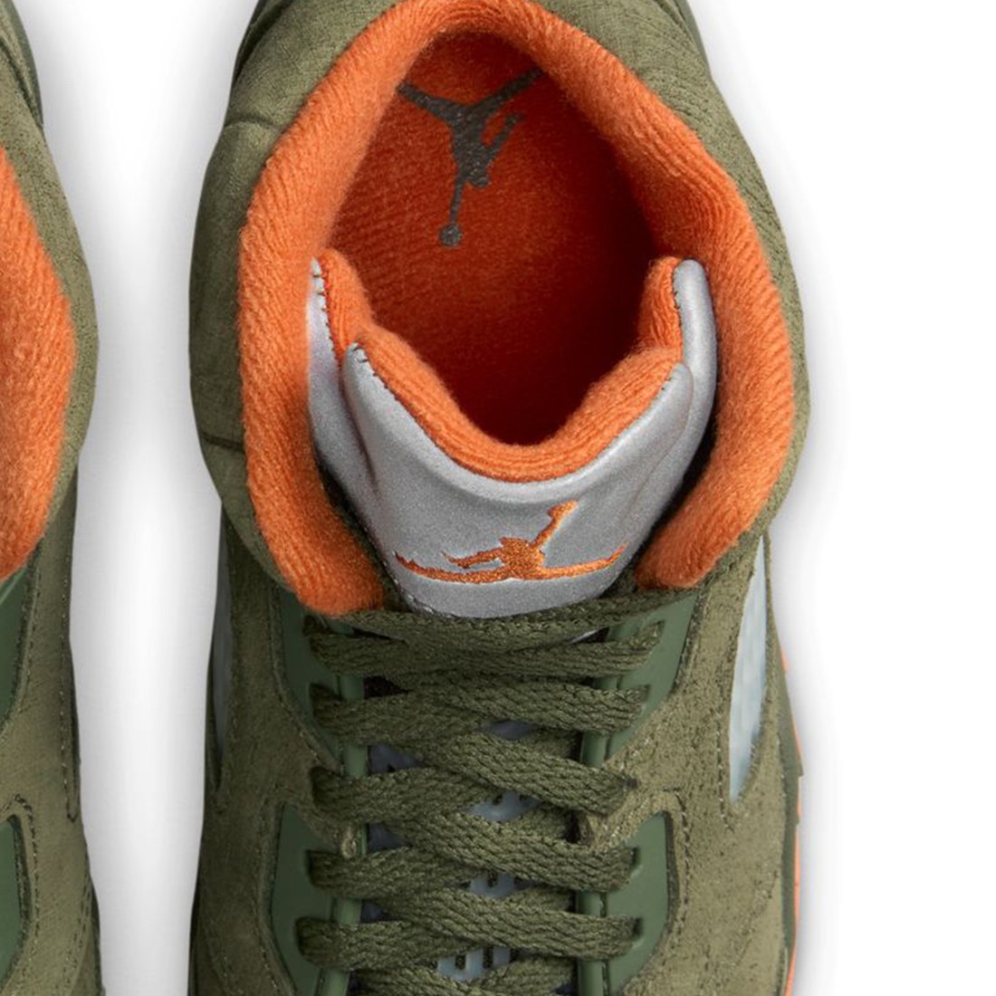 Кроссовки Air Jordan Air Jordan 5 Retro Ps 'Olive' 2024, зеленый (размер RU 30) — фото 3
