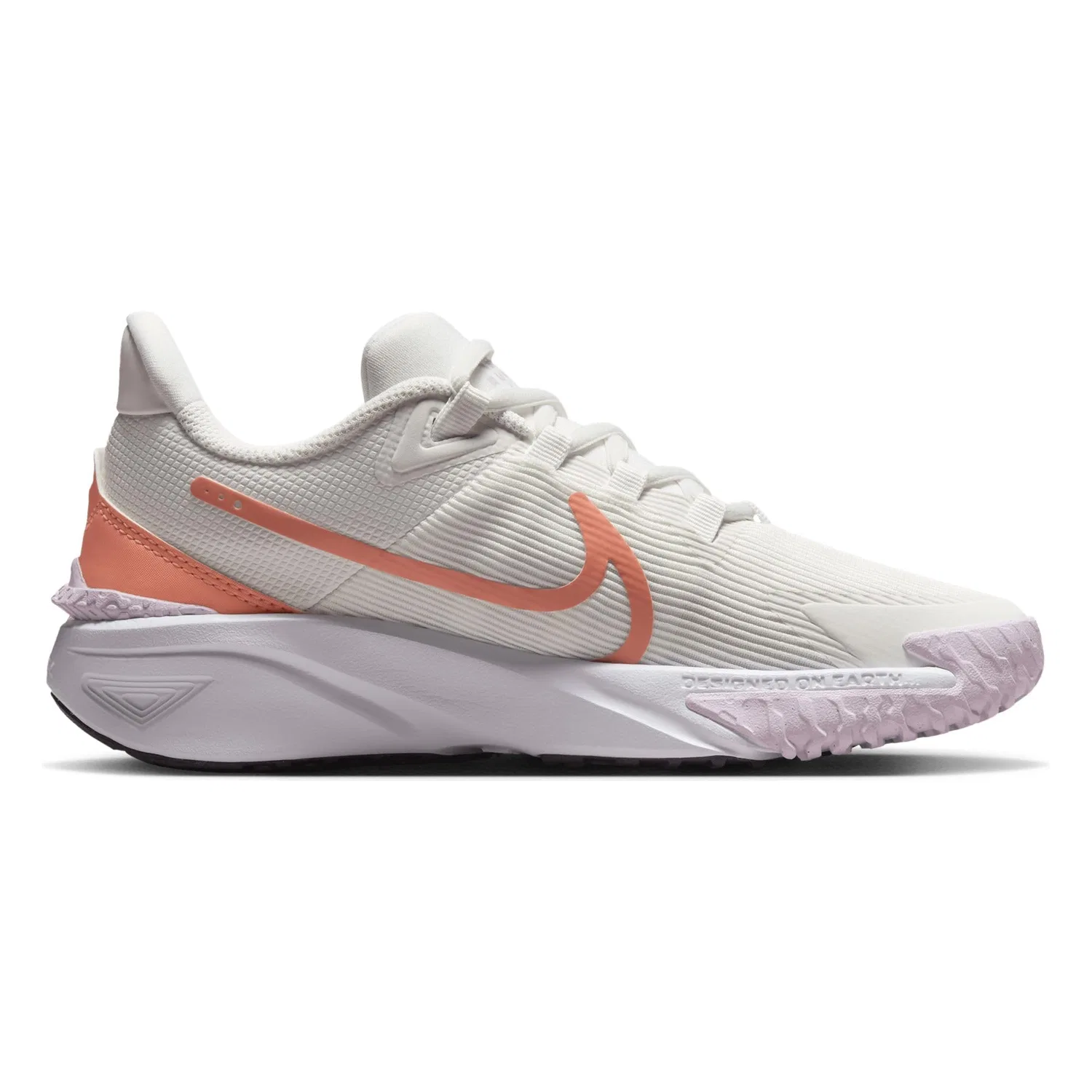 Детские кроссовки для мальчиков с амортизацией NIKE Star Runner 4, Summit White Apricot Agate Whi — фото 4