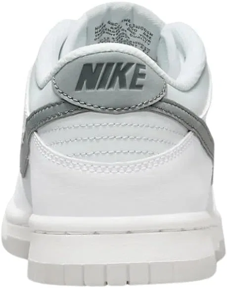 Детские кроссовки для мальчиков с принтом NIKE Dunk Low NIKE, White Smoke Grey Pure Platinum — фото 4