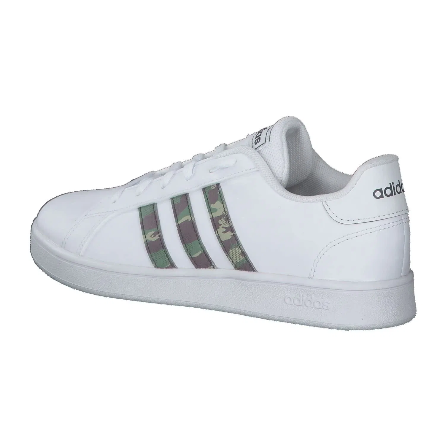Детские кроссовки для мальчиков кожаные Grand Court K Adidas, White — фото 3
