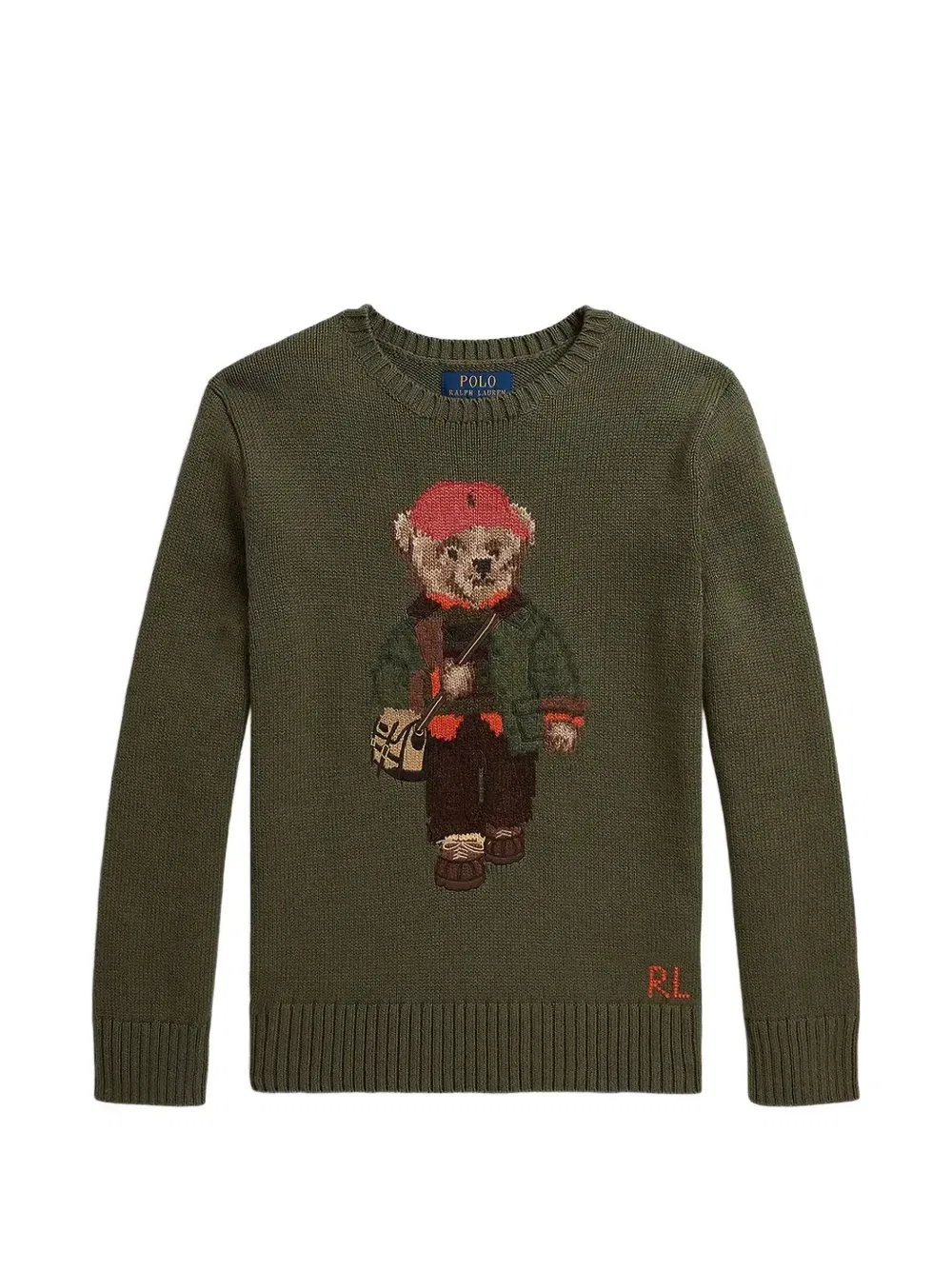 Свитер с медведем Polo POLO RALPH LAUREN KIDS, зеленый