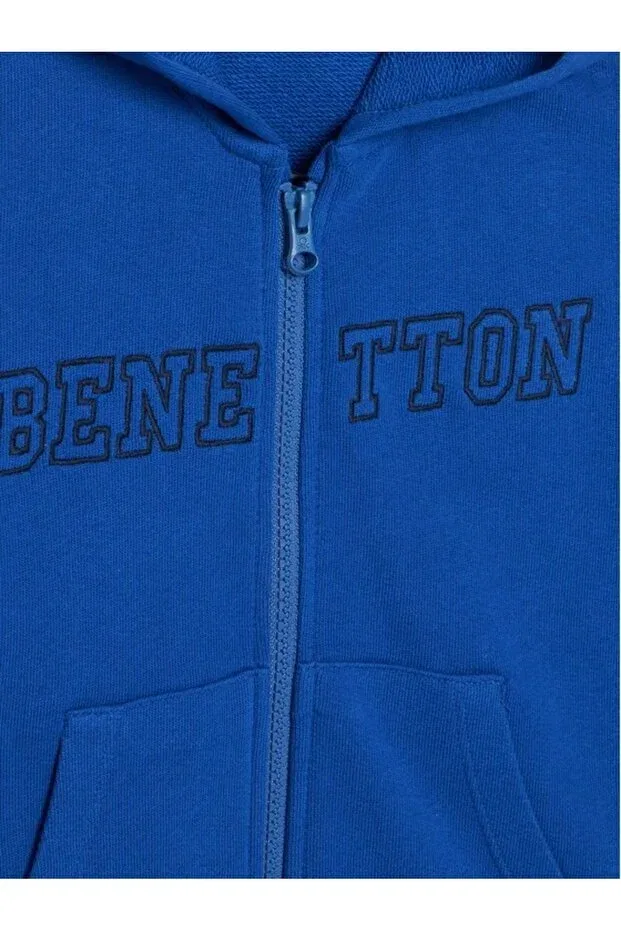 Детское худи с капюшоном Benetton, Blue — фото 3