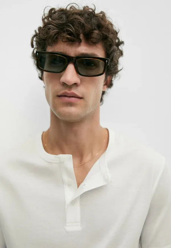 Футболка хлопковая Basic t-shirt Massimo Dutti, белый — фото 4