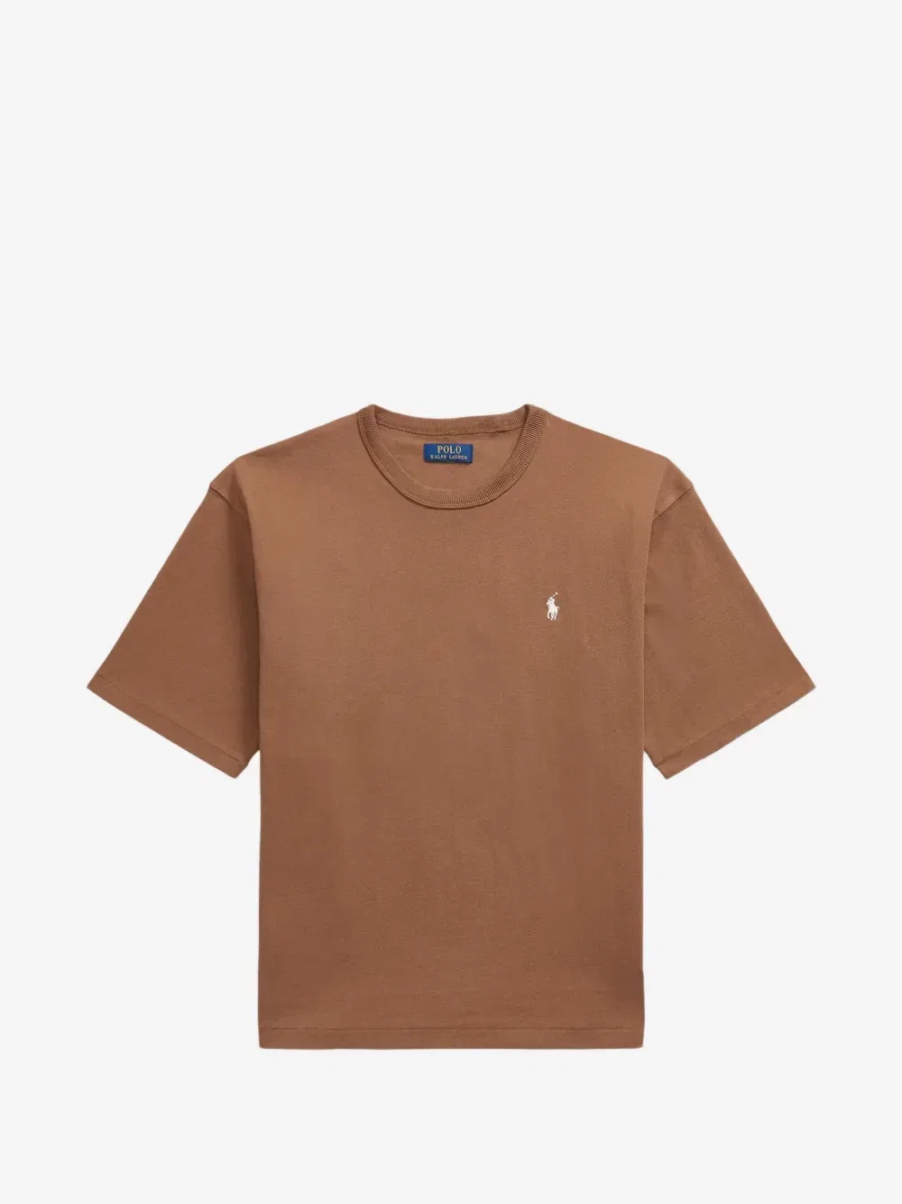 Футболка с круглым вырезом из джерси свободного кроя Polo Ralph Lauren, коричневый