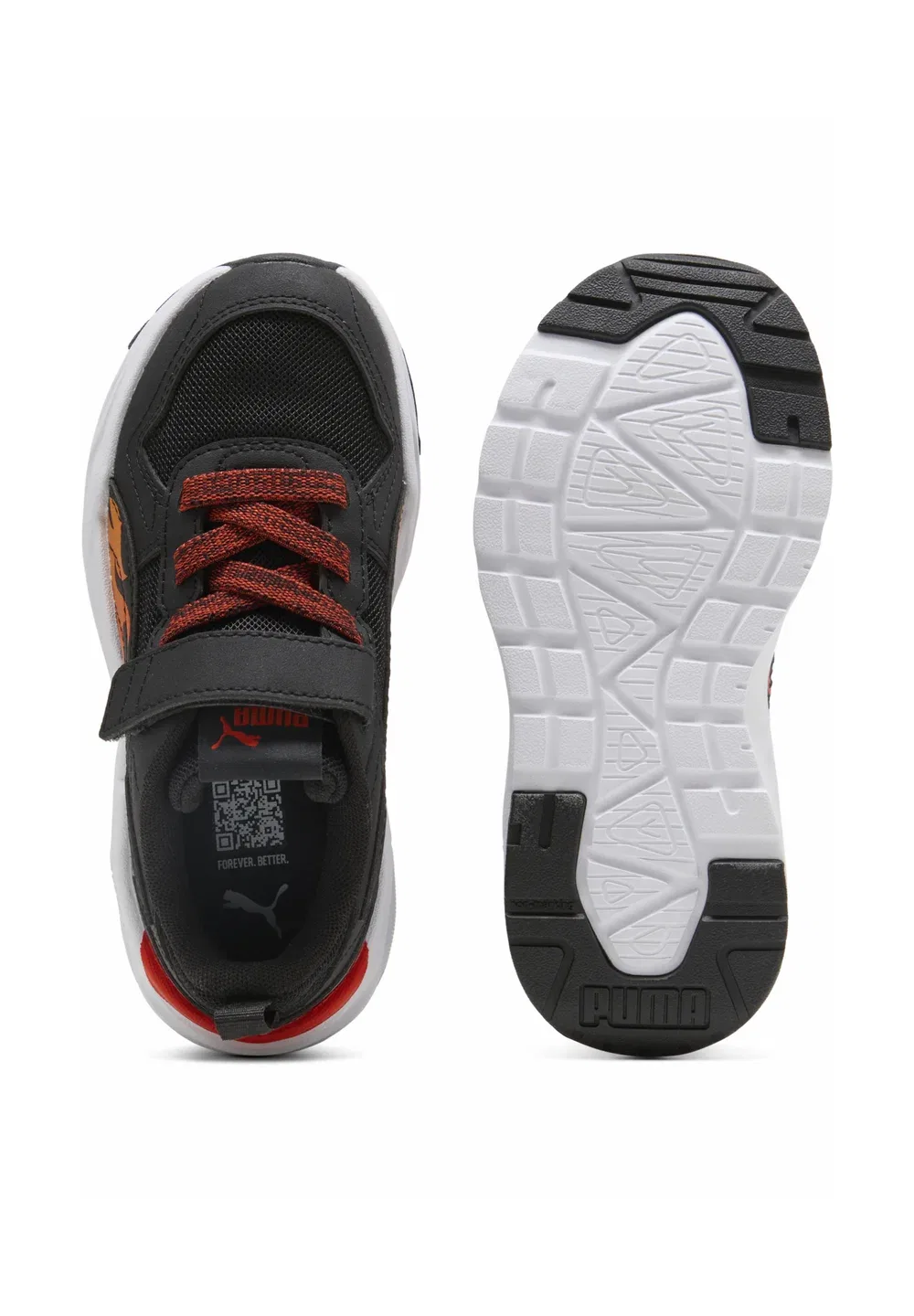 Кроссовки Trinity 2 lt sparks ac+ ps унисекс Puma, Puma Black-Bright Papaya-Red Flash — фото 3