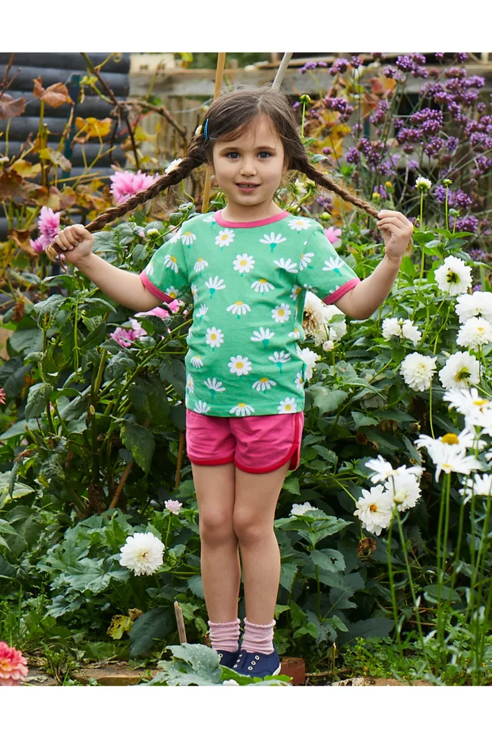 Детская футболка с принтом Daisy Print Toby Tiger, Multi — фото 2