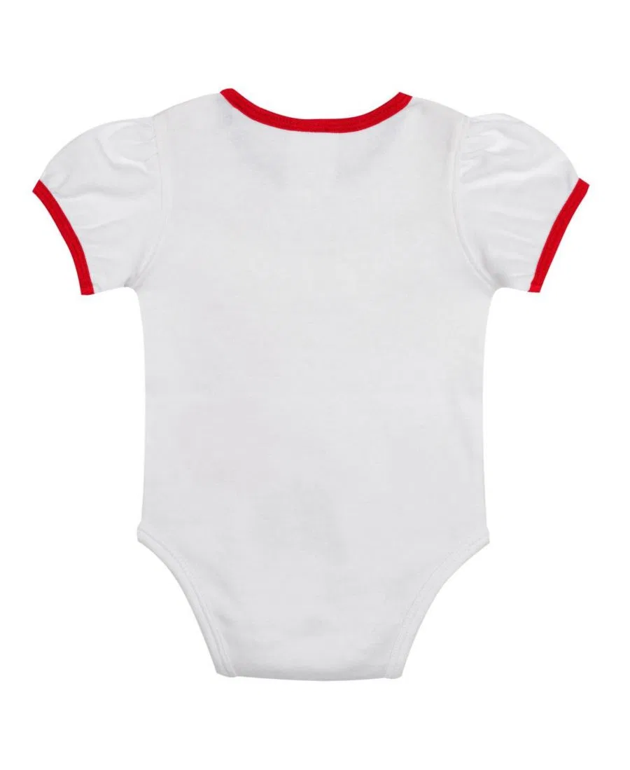 Комплект боди, юбки и повязки с принтом, модель Sweet Catcher Outerstuff, White, Red — фото 3