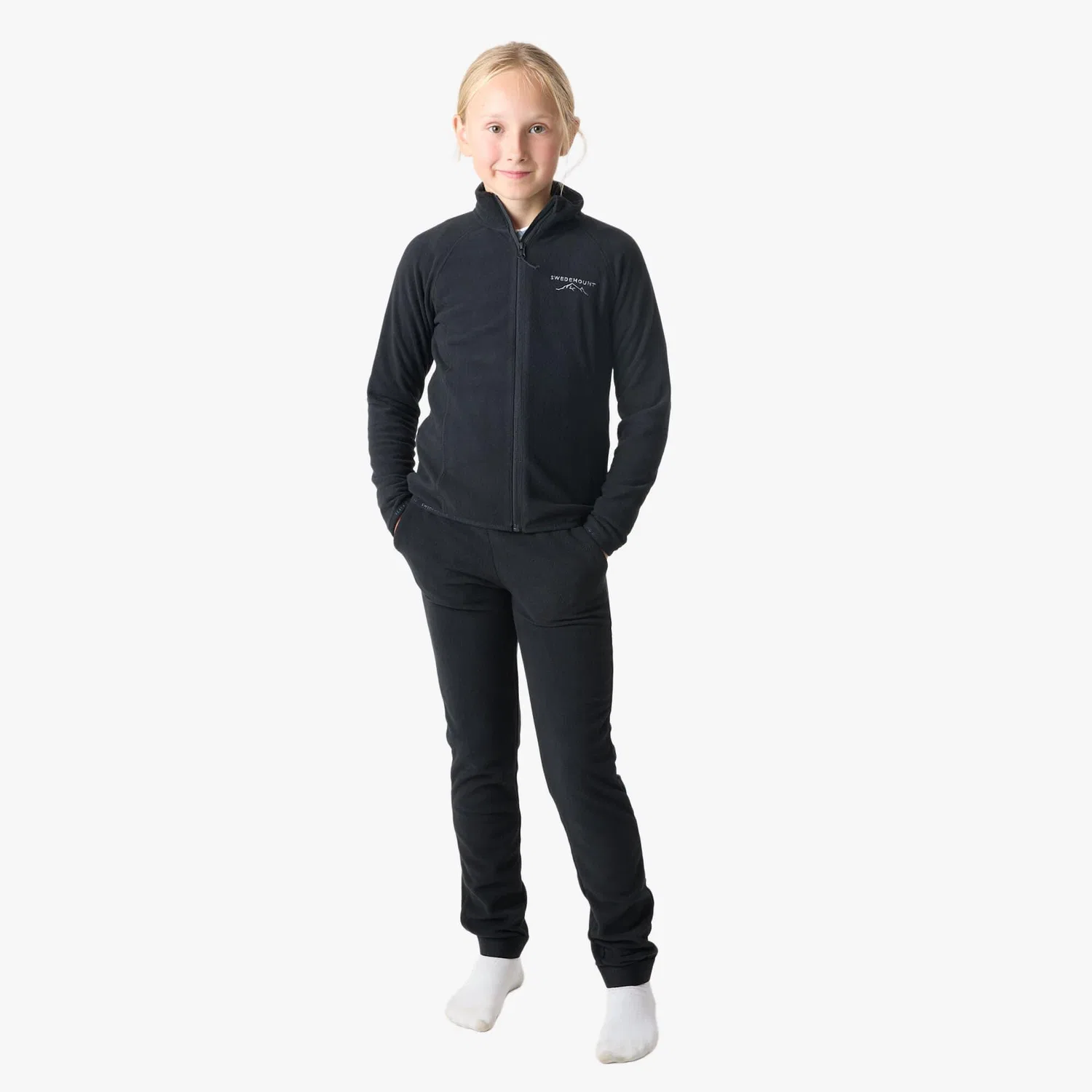 Детская флисовая куртка Geilo II Hiking Fullzip Swedemount, Schwarz — фото 3