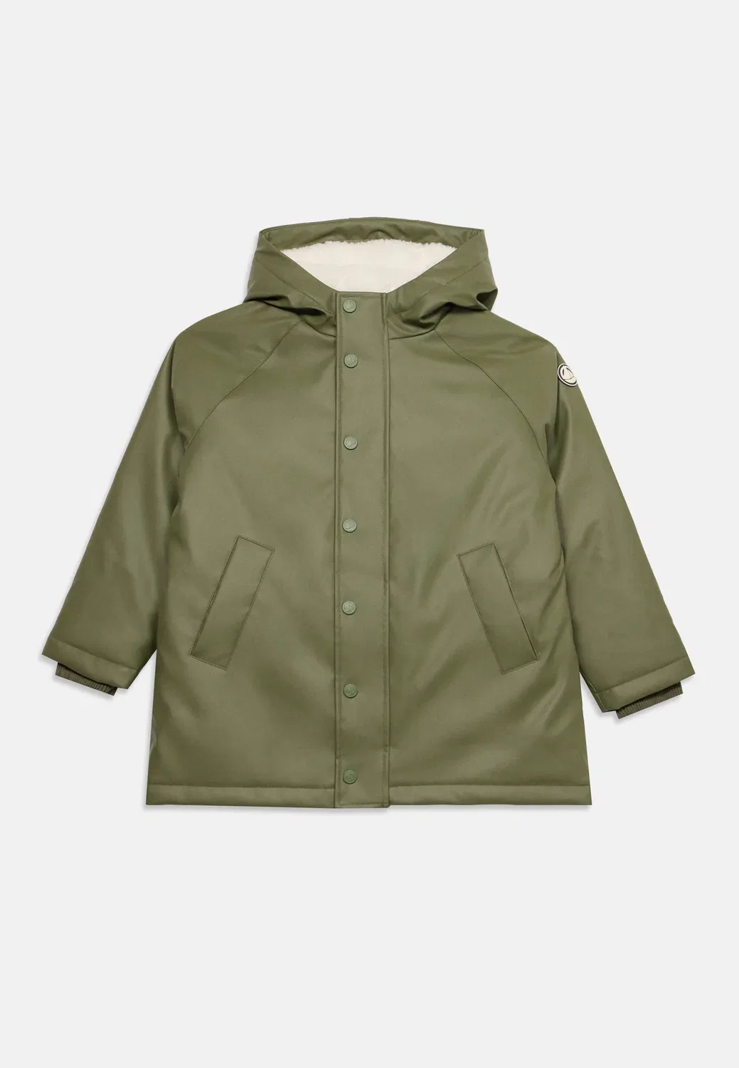 Cire chaud matiere enduite - легкая куртка Petit Bateau, Olivine — фото 3