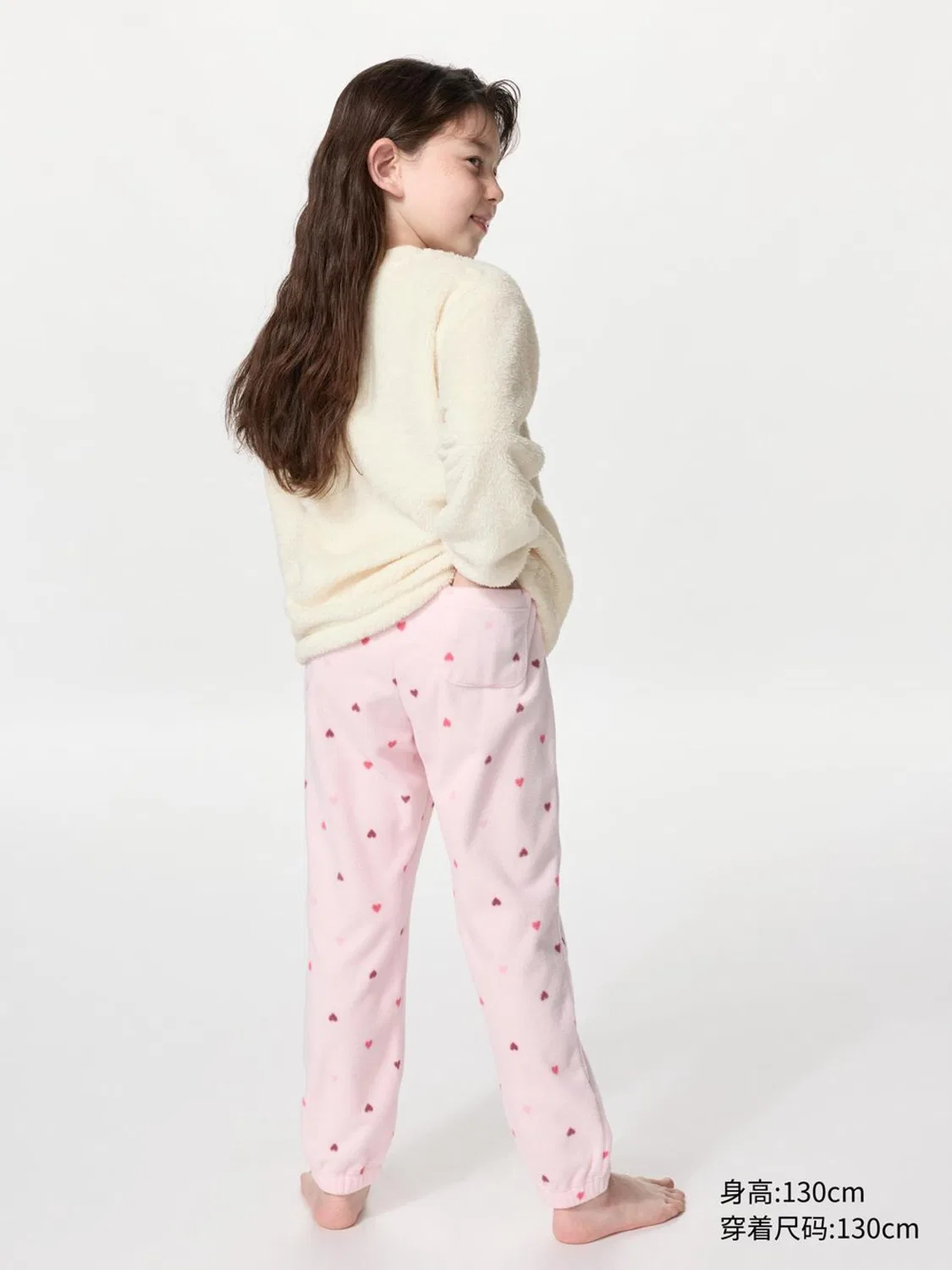 Комплект флисовый с длинным рукавом Uniqlo, молочный — фото 3