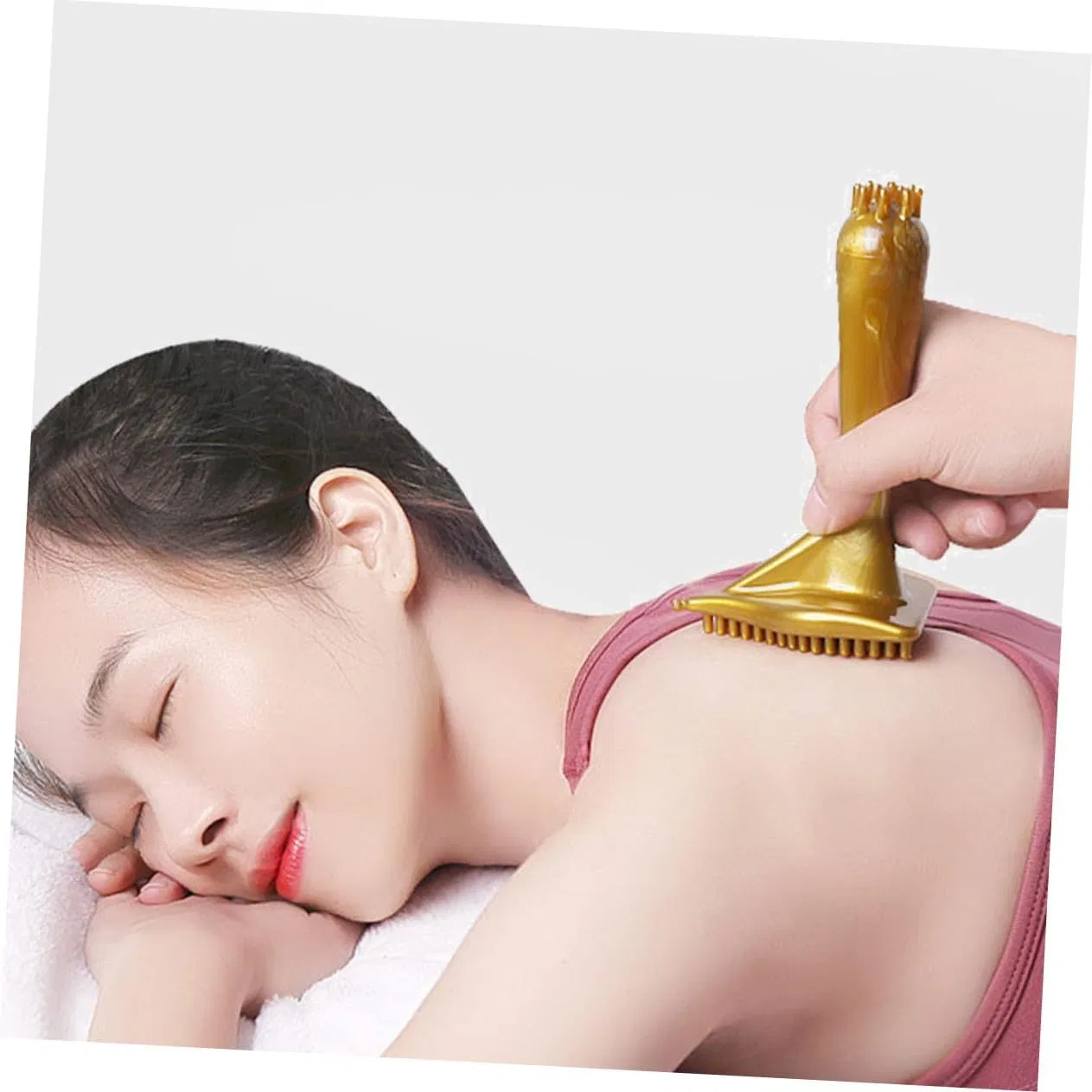 Массажная щетка Gua Sha, SOIMISS, Gold — фото 2