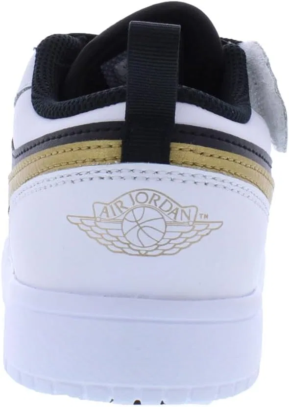 Детские кроссовки для мальчиков Air Jordan Low Alt Nike, White/Metallic Gold/Black-White — фото 3