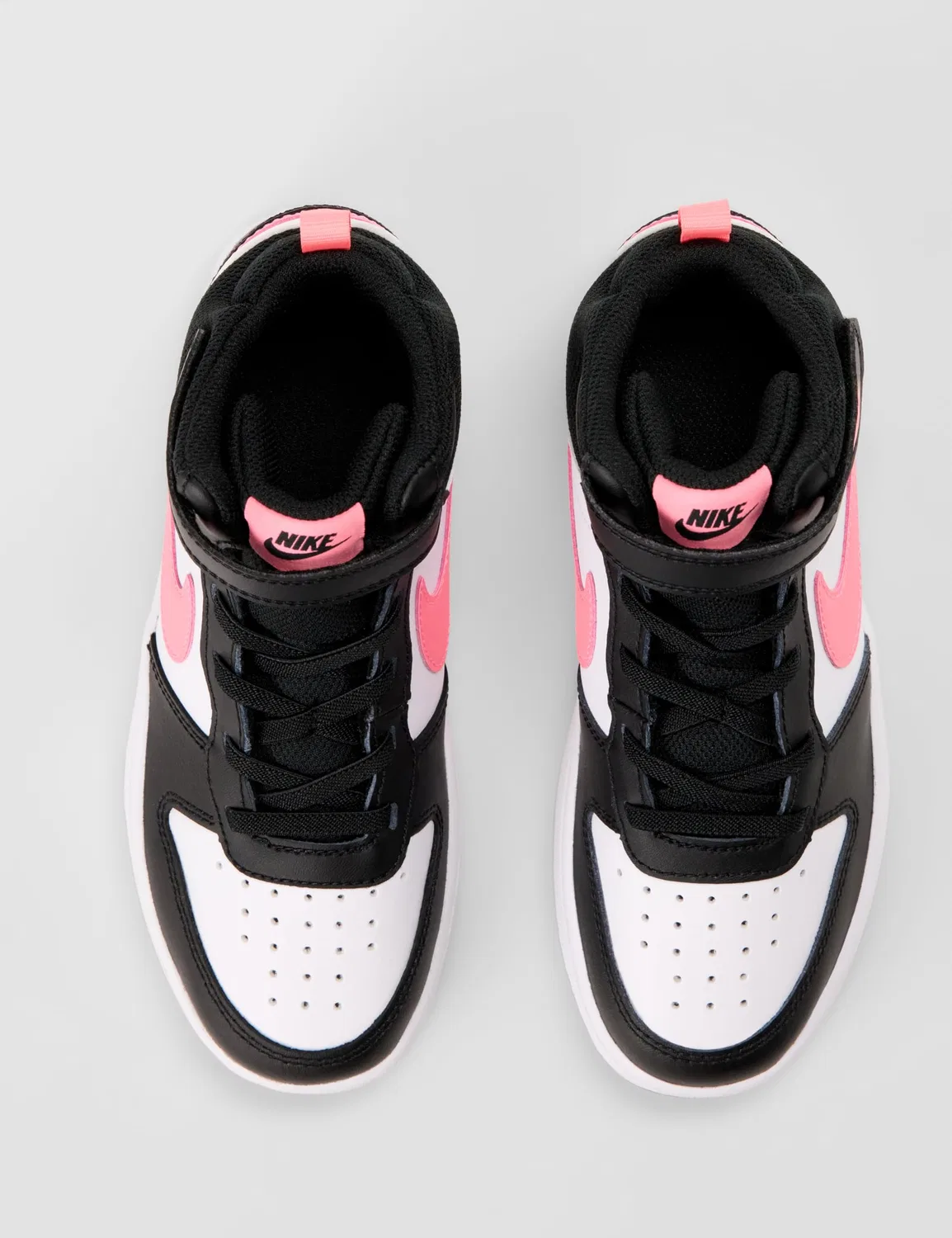 Детские кроссовки для мальчиков с принтом NIKE Court Borough Mid 2, Black Sunset Pulse White — фото 4