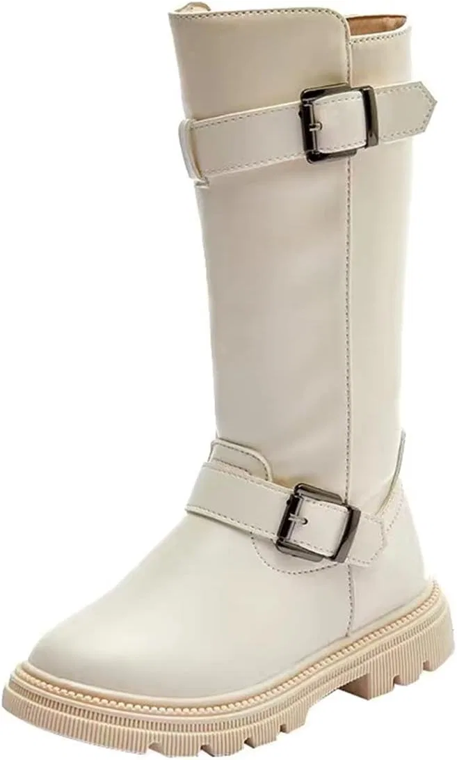 Детские зимние ботинки для девочек с молнией BININBOX, Beige