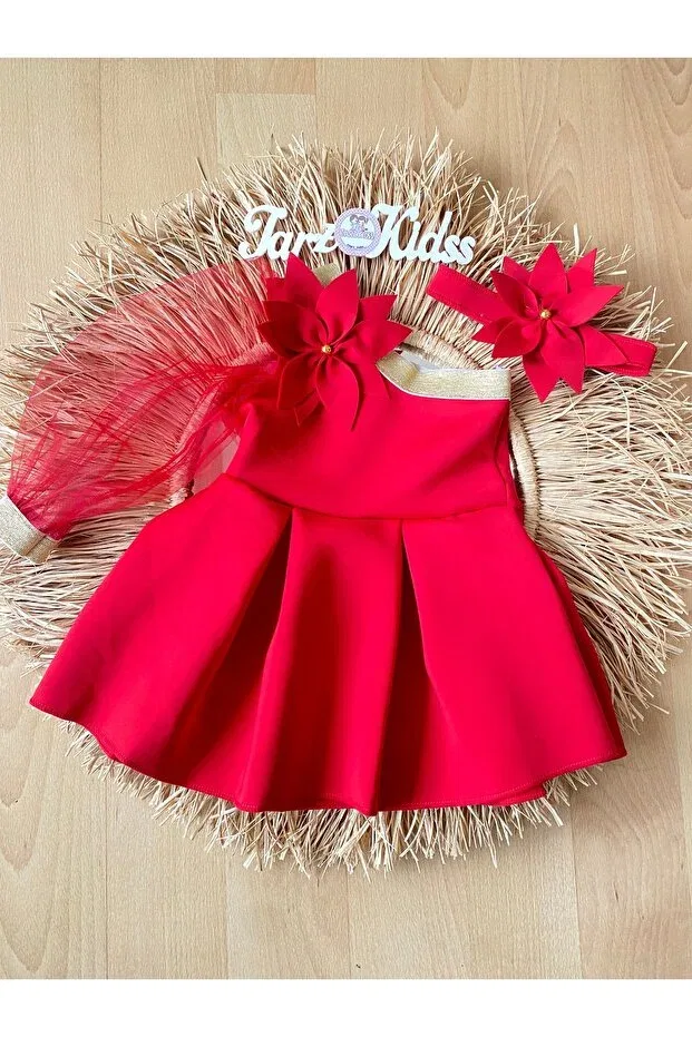 Детское платье для девочек с принтом Elegant Moda, Red