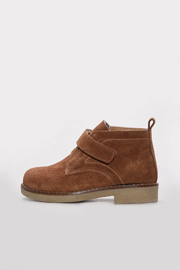 Детские ботинки для девочек на плоском ходу Fast Step, Tan Suede — фото 2