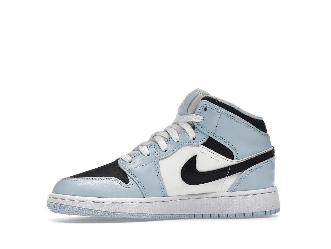 Детские кроссовки Lifestyle с принтом Jordan 1 Mid Jordan, Ice Blue/Black-Sail-White — фото 3