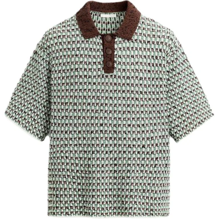 Мужское поло с воротником, Зеленый, ZARA, Green