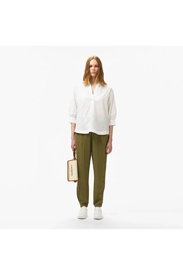 Джоггеры Lacoste Bmy-Khaki, свободного кроя, зеленые