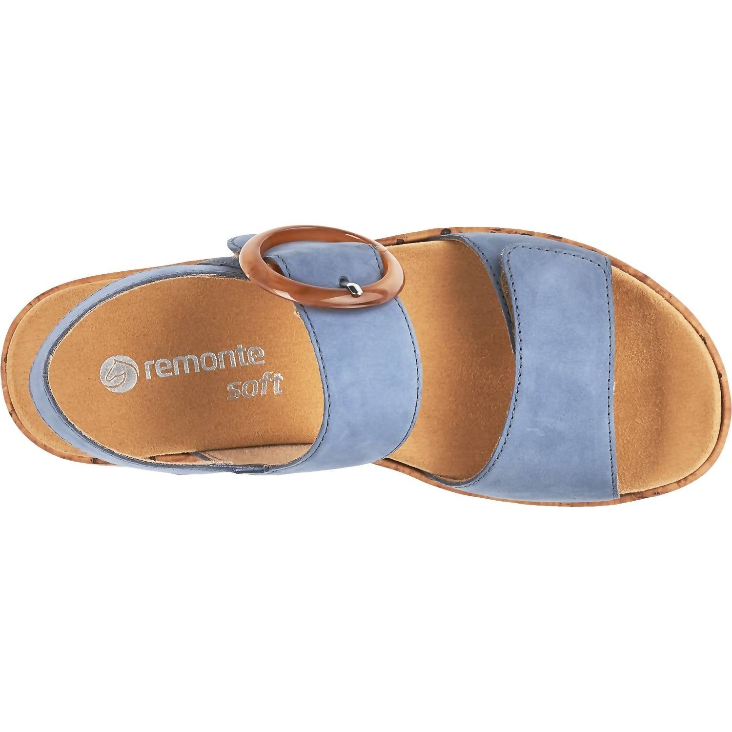Women's Jocelyn 53 Nubuck Leather Sandal In Jeans Remonte, Jeans — фото 3