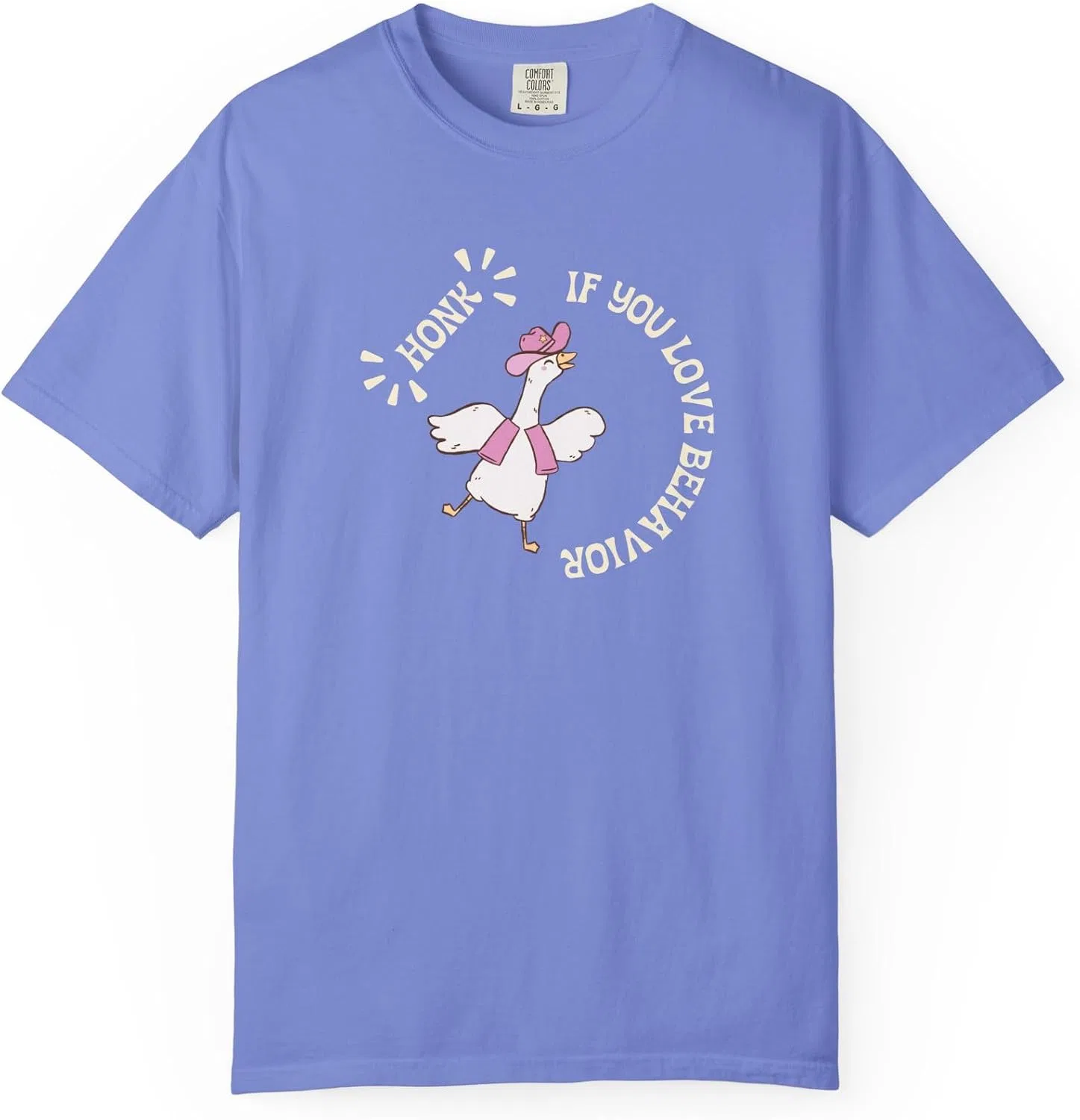 Футболка с гусём для поведенческих аналитиков Comfort Colors 1717, Flo Blue