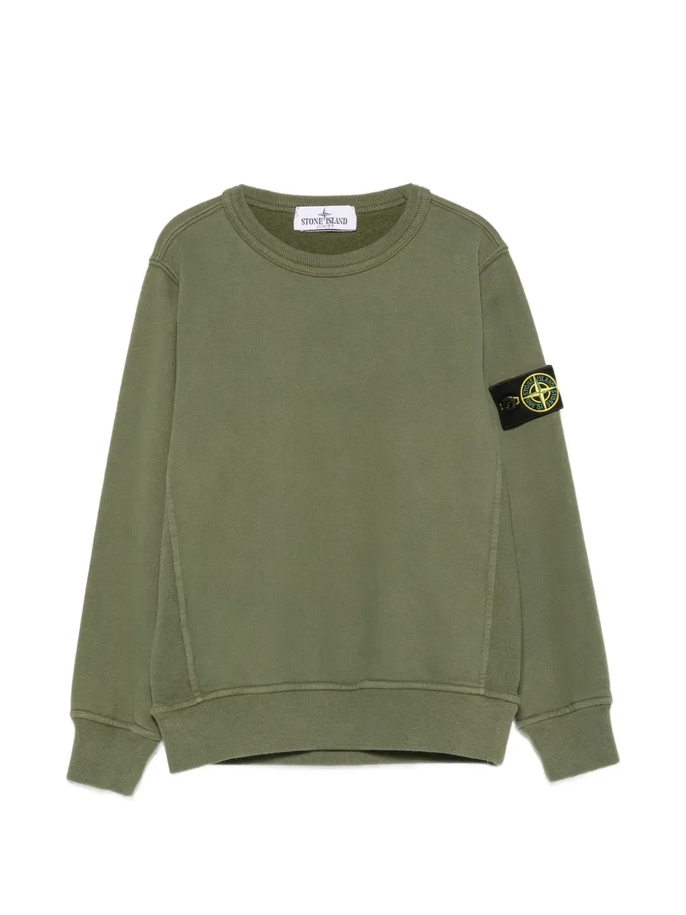 Свитшот с компасом Stone Island Junior, зеленый