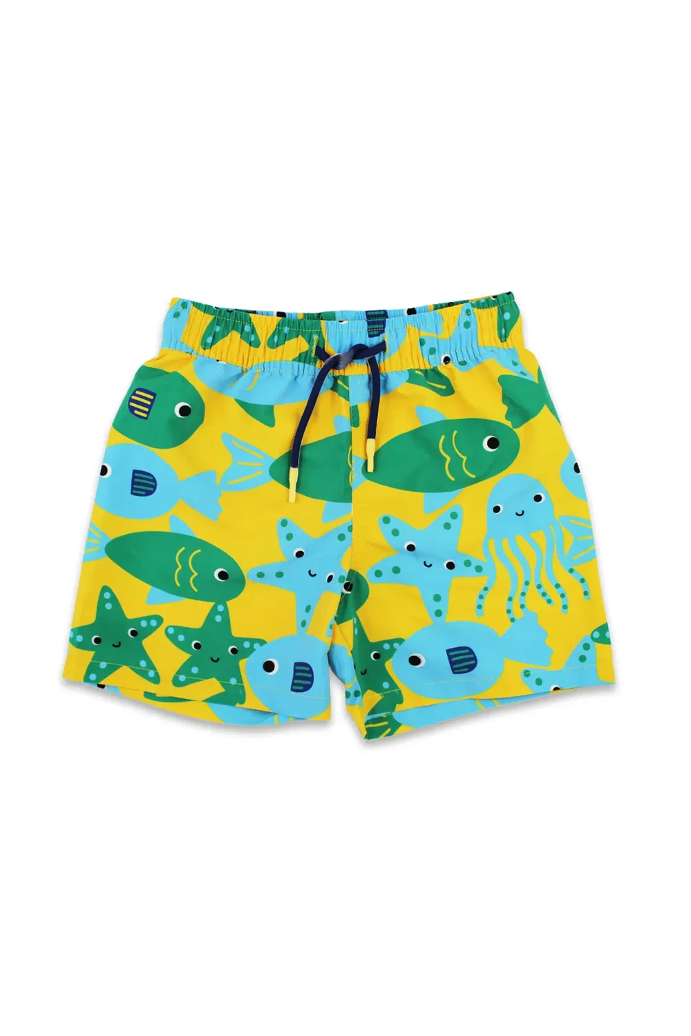 Детские плавки с принтом Under the Sea Toby Tiger, Yellow