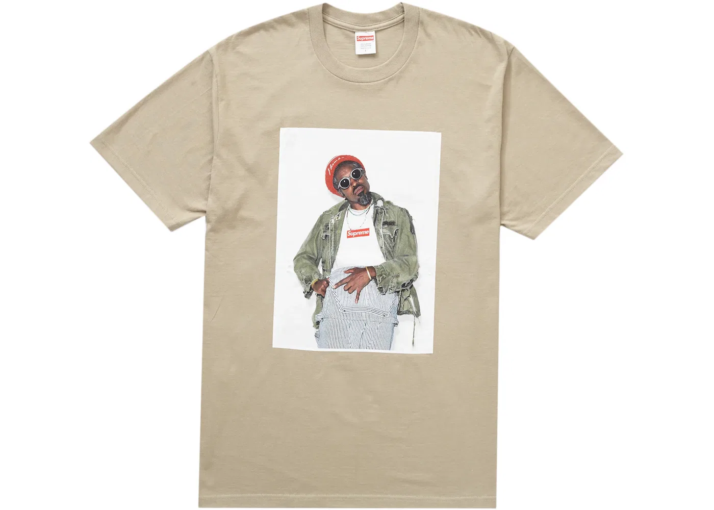 Мужская футболка с принтом André 3000 Tee Supreme, Stone