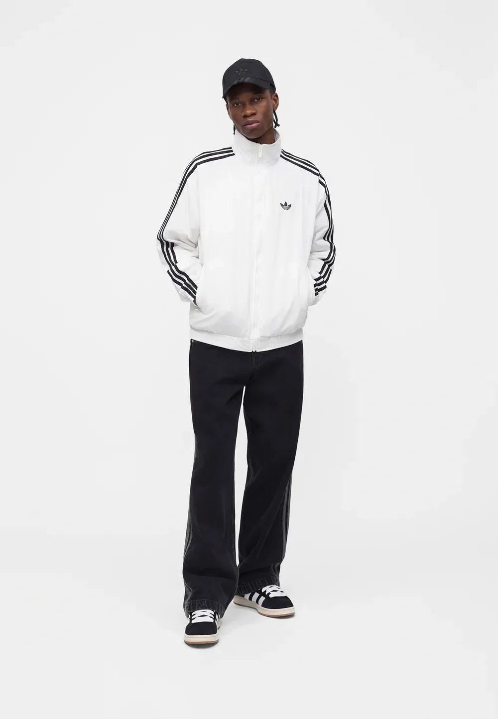 Firebird - тренировочная куртка Adidas Originals, White/Black — фото 2