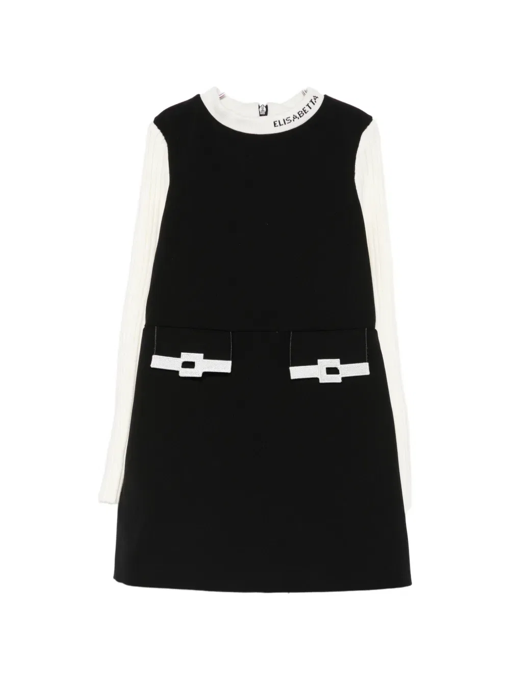 Платье вязаное Elisabetta Franchi Kids, черный