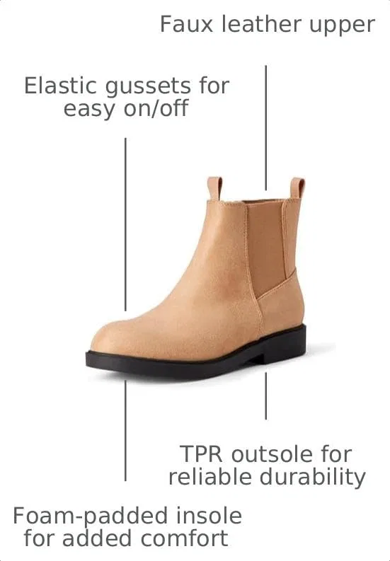 Детские ботинки-челси для девочек Amazon Essentials, Taupe Faux Suede — фото 3