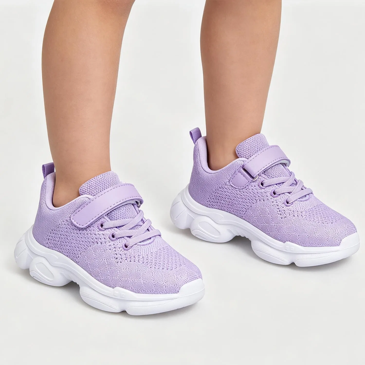 Детские кроссовки для бега с ремешком MURDESOT, Lightpurple — фото 2