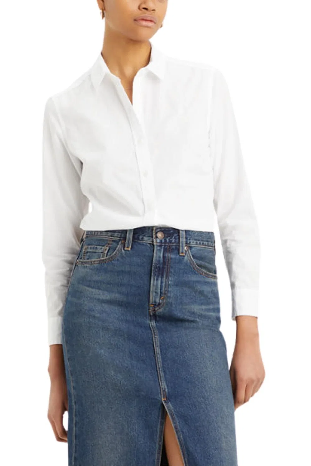 Женское хлопковое классическое рубашка Levi's, Цвет Weiss