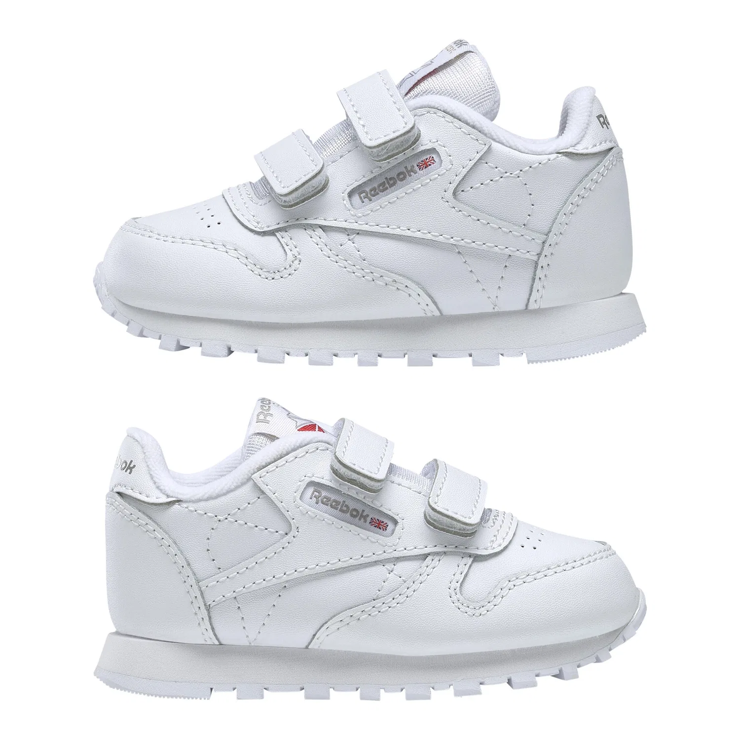 Детские кроссовки с кожаным верхом Reebok Classics Leather, Weiß Carbongrau — фото 3