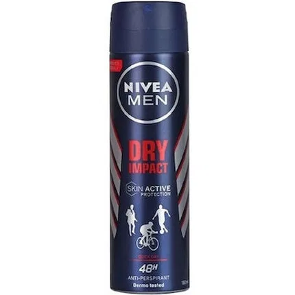 Спрей-дезодорант для тела длительной защиты Nivea Men Dry Impact, 150 мл