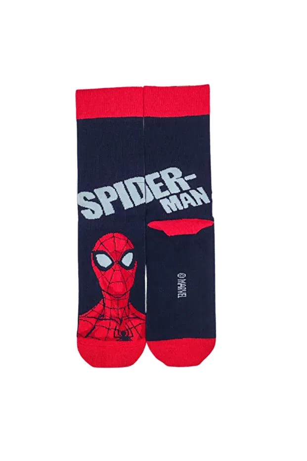 Детские носки с принтом Unisex Special Series Happy Colorful Socks Marvel Spider Man Shuttle Park, Çok Renkli