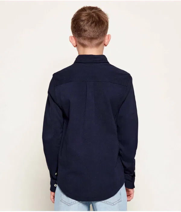 Детская рубашка с длинным рукавом Polo Ralph Lauren, Blu Marino — фото 3
