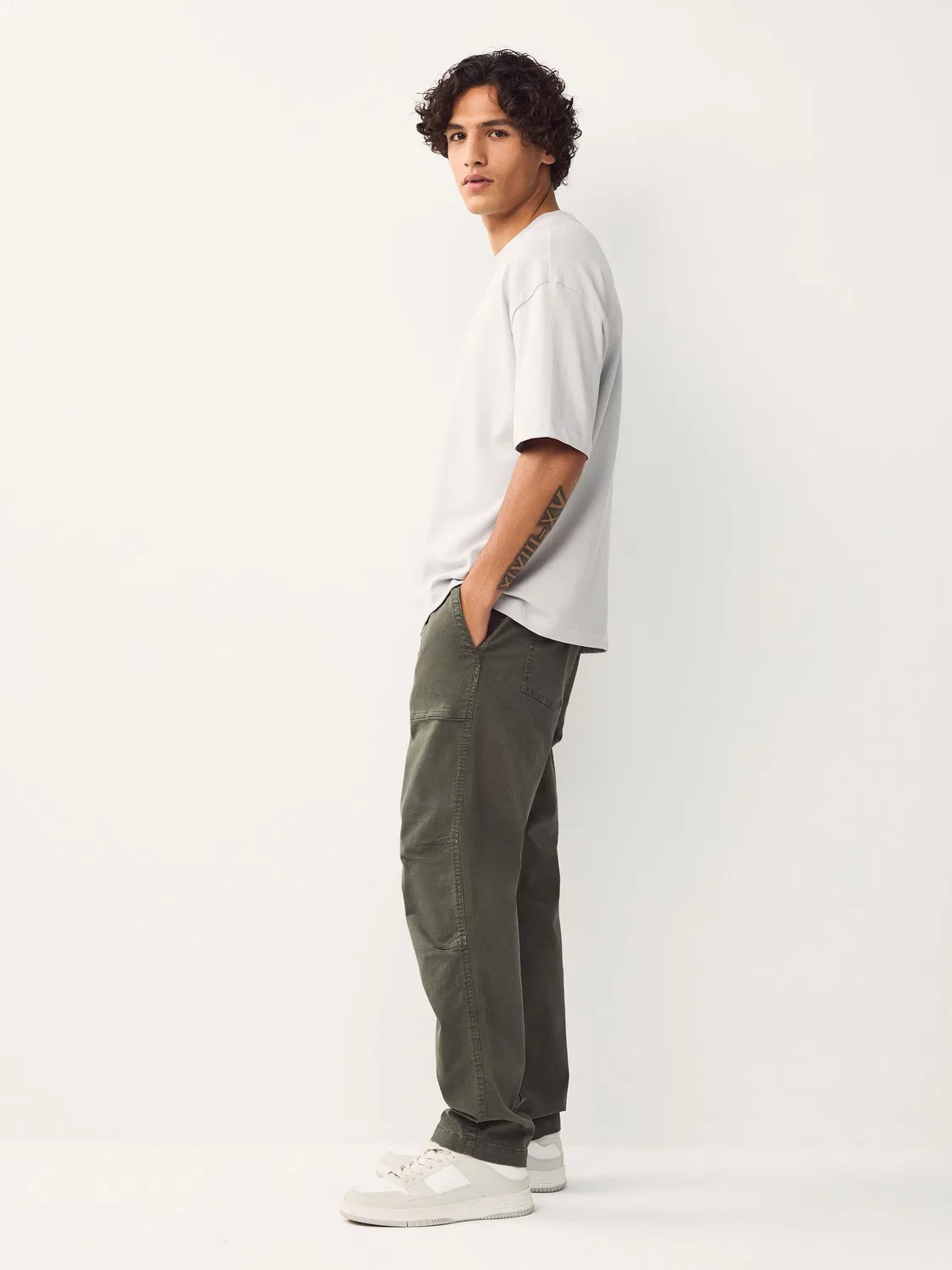 Брюки прямого кроя из хлопка с эластаном, Authentic Cotton Rich Stretch Next, хаки-зеленый — фото 4