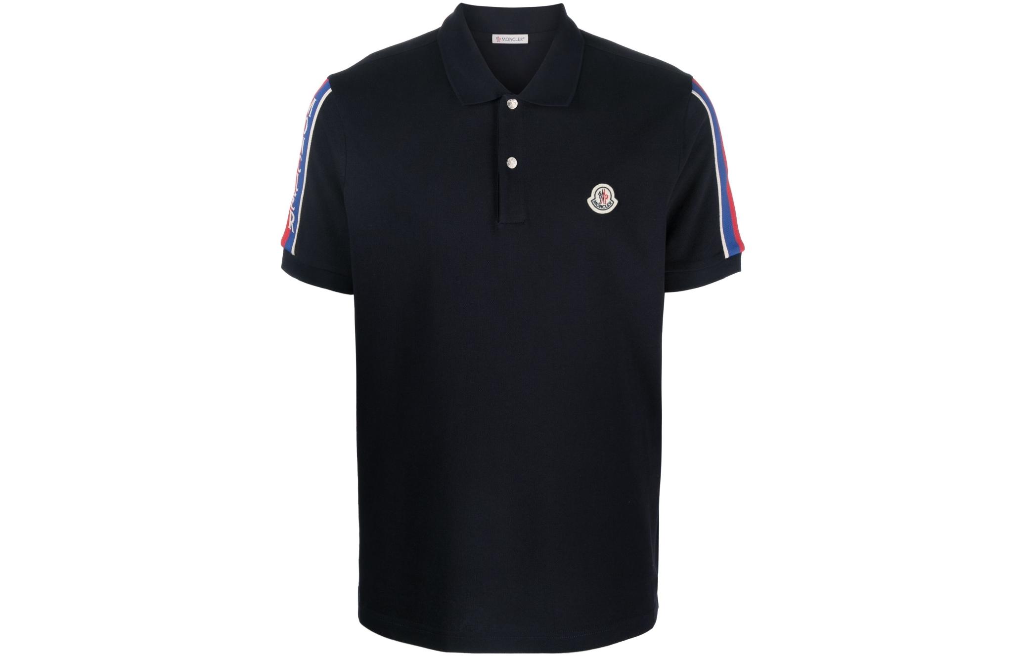 

Поло с логотипом Moncler, темно-синий