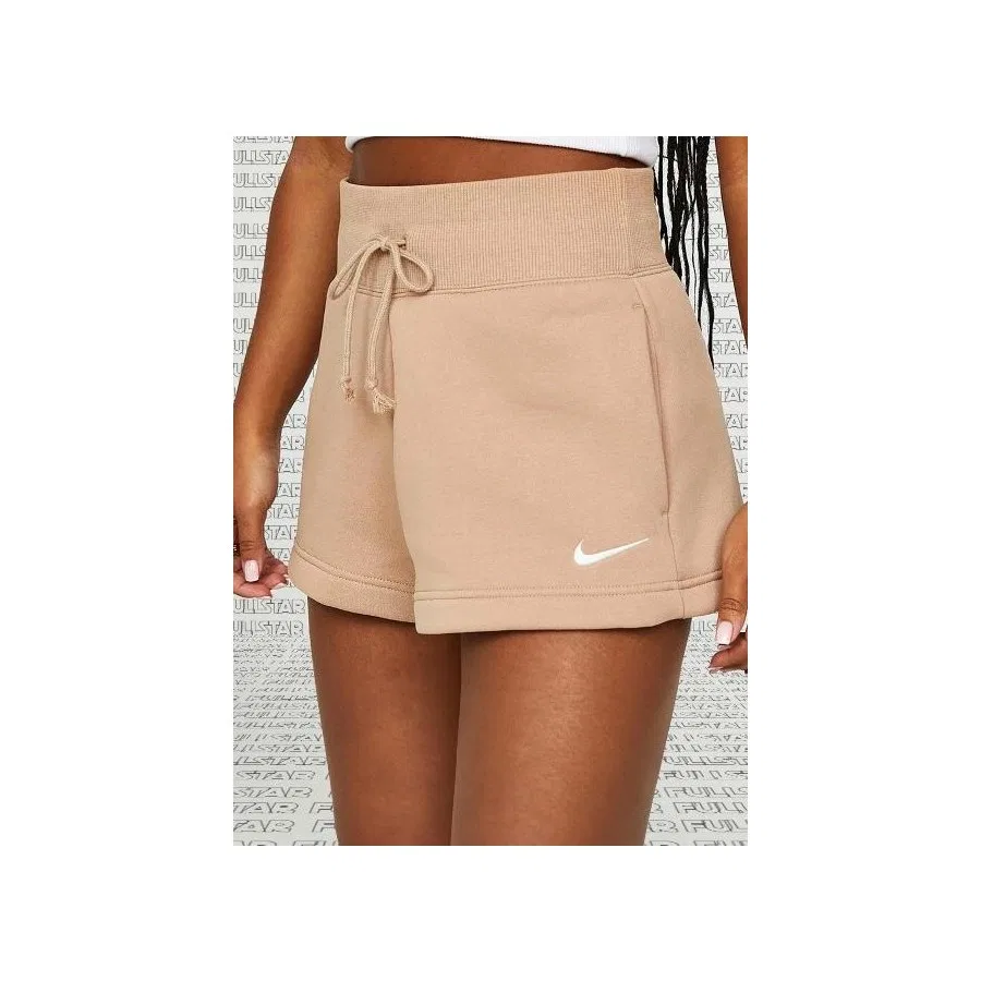 Шорты спортивные свободного кроя с флисом, модель Fleece Loose Fit Shorts, Nike, Бежевый