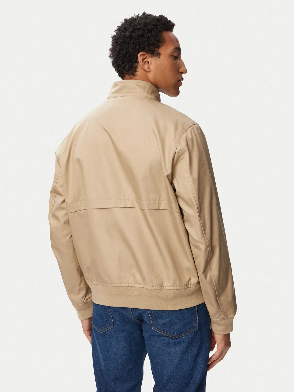 Мужская демисезонная куртка стандартного кроя Classic Harrington Tommy Hilfiger, бежевый — фото 3