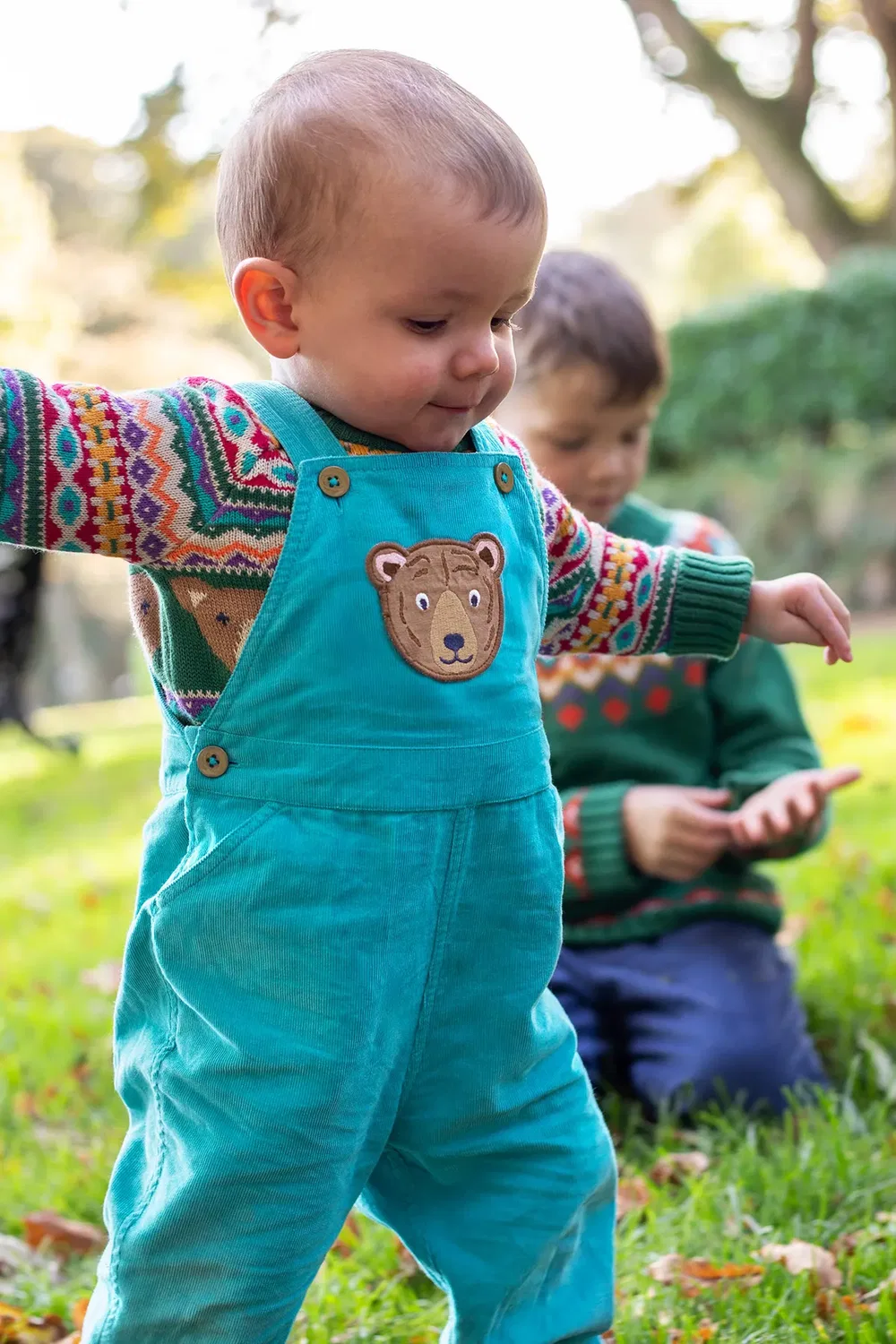 Детский свитер с жаккардовым узором Fowey Fairisle Frugi, Multi — фото 3