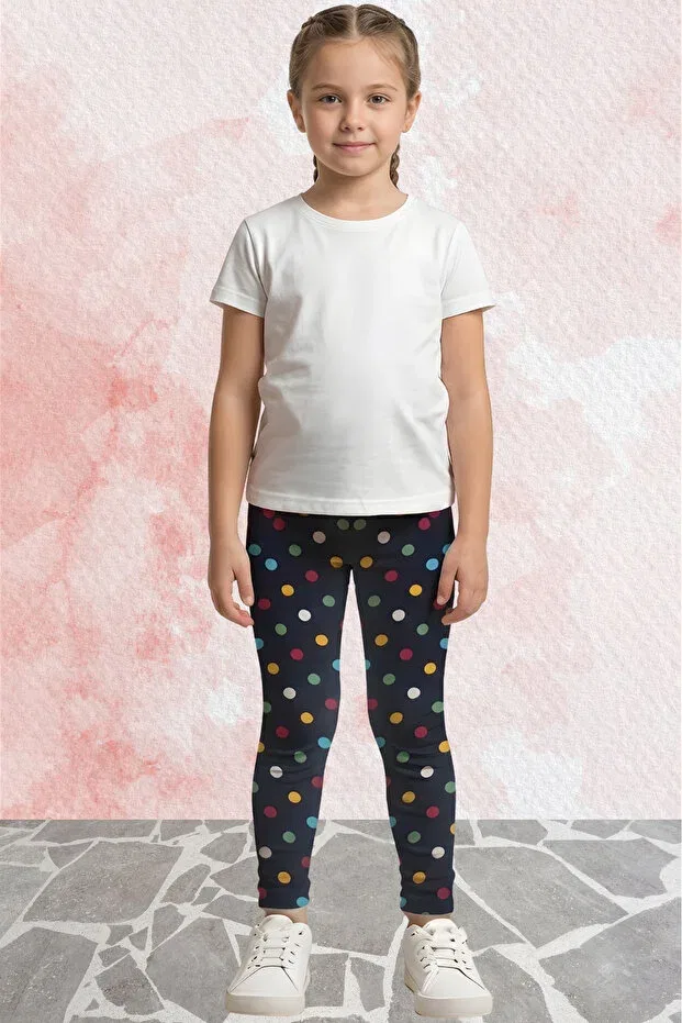 Детские леггинсы для девочек с принтом 6 шт Twoo Kids, Renkli Funfit — фото 4
