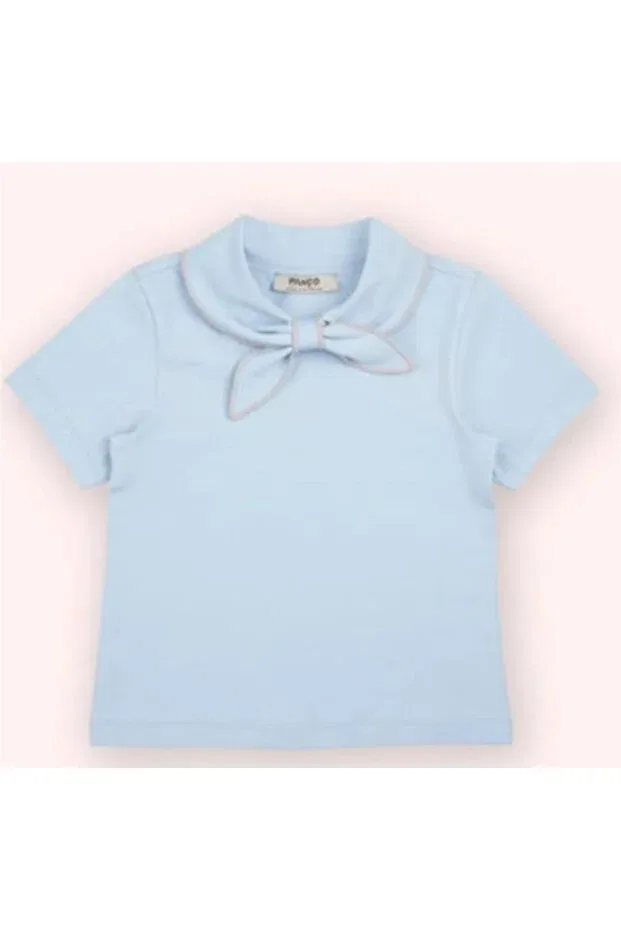 Детская футболка для девочек с коротким рукавом Panço, Blue