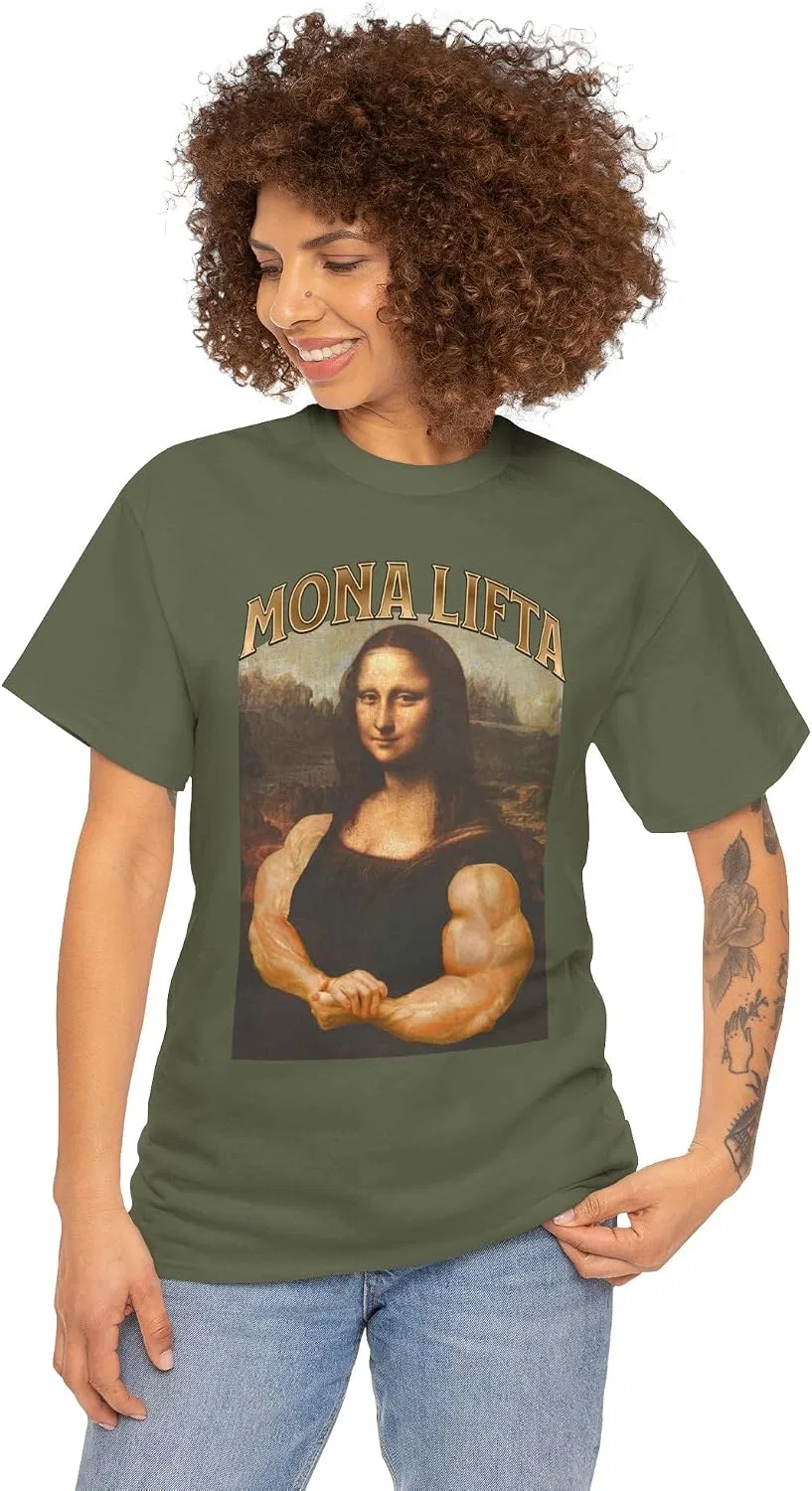 Футболка с принтом Mona Lifta Gildan 5000, Military Green — фото 2