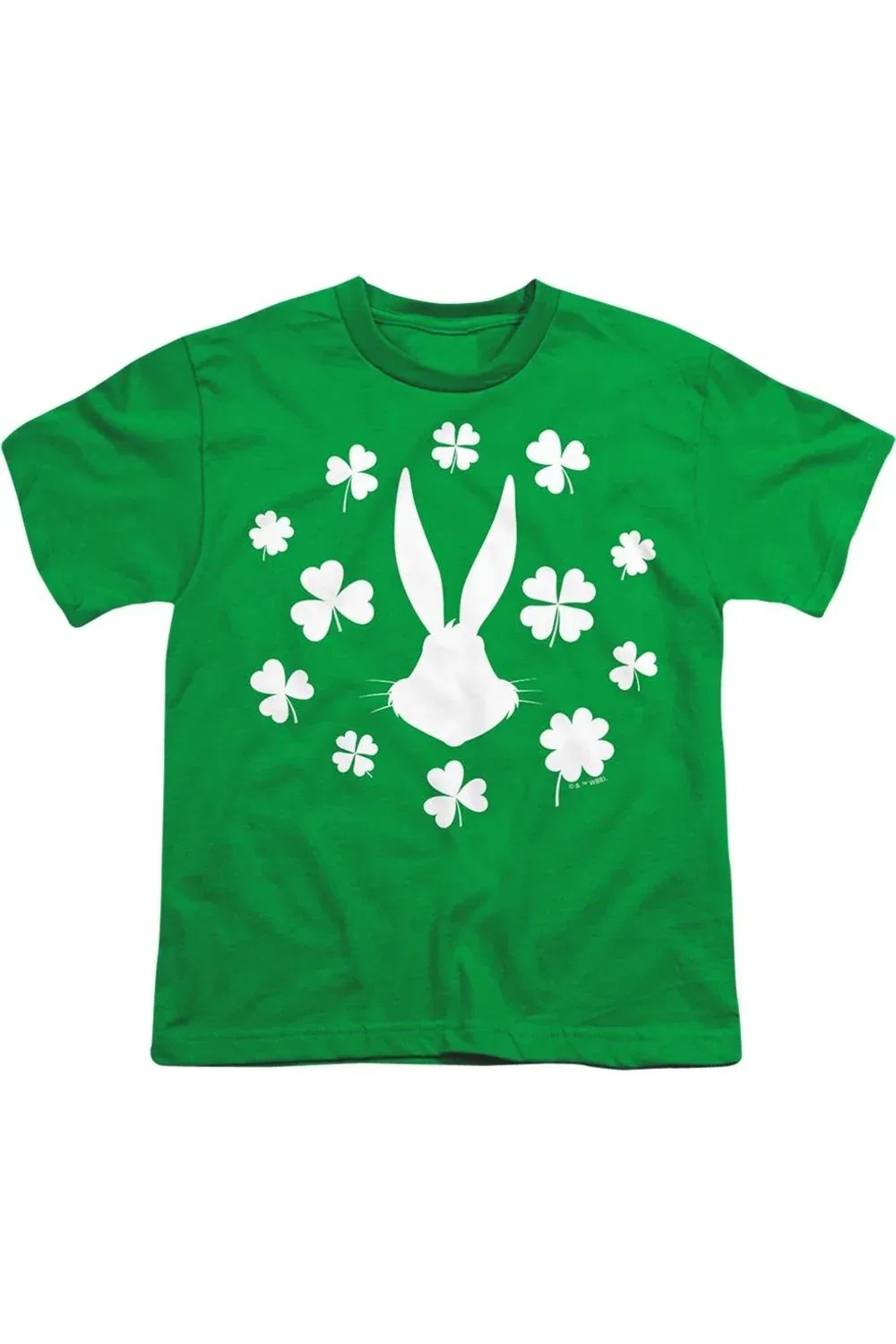 Детская футболка для мальчиков с принтом Looney Tunes Bugs Bunny St. Patrick´s Clover Silhouette Gildan, Kelly Green