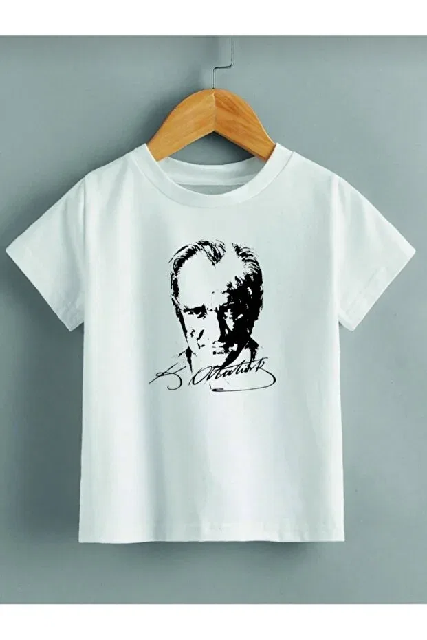 Детская футболка для девочек хлопковая Atatürk printed Pelna, Beyazatatürk